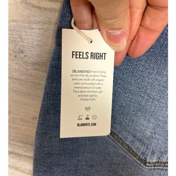 Blank NYC women's 29 Reeve high rie ribcage blue jean short new distressed boho - Picture 5 of 5